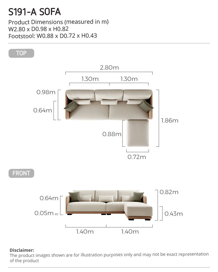 Valentina Nappa Leather 4 Seaters Sofa